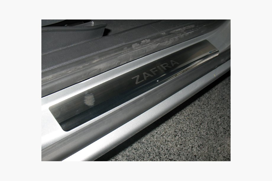 Opel Zafira B 2005–2011 Nataniko RVS dorpellijsten (set van 4) Standaard - Lohmann-tape, 0,5 mm Image
