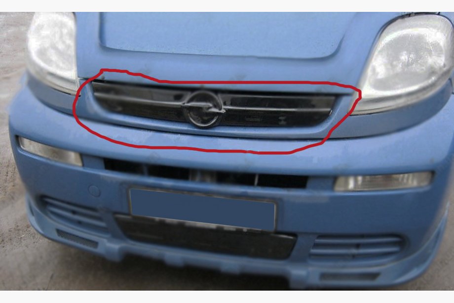 Opel Vivaro 2001–2015 Winterafdekking voor grille 2001-2007 (bovenste) Image