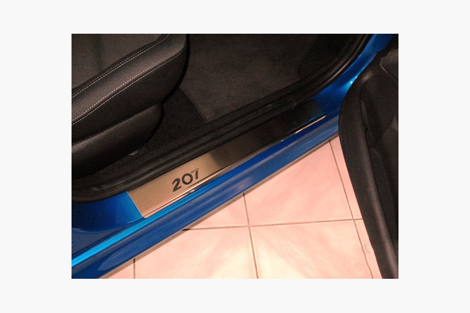Peugeot 207 2006–2014 Nataniko RVS dorpellijsten (set van 4) Image