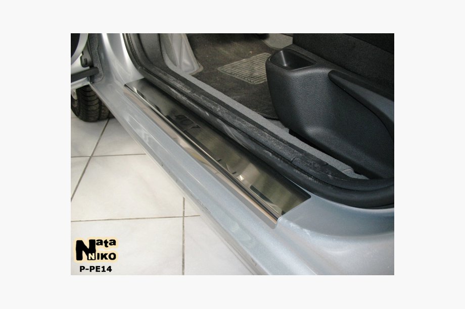 Peugeot 407 2004–2011 Nataniko RVS dorpellijsten (set van 4) Image