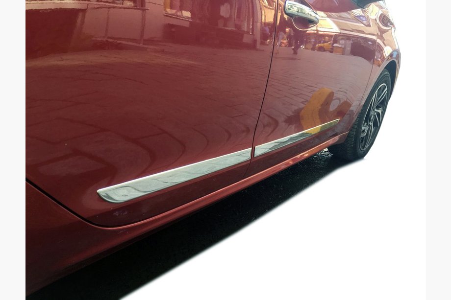 Peugeot 208 2012–2019 Deurstrip (set van 4, RVS) Image