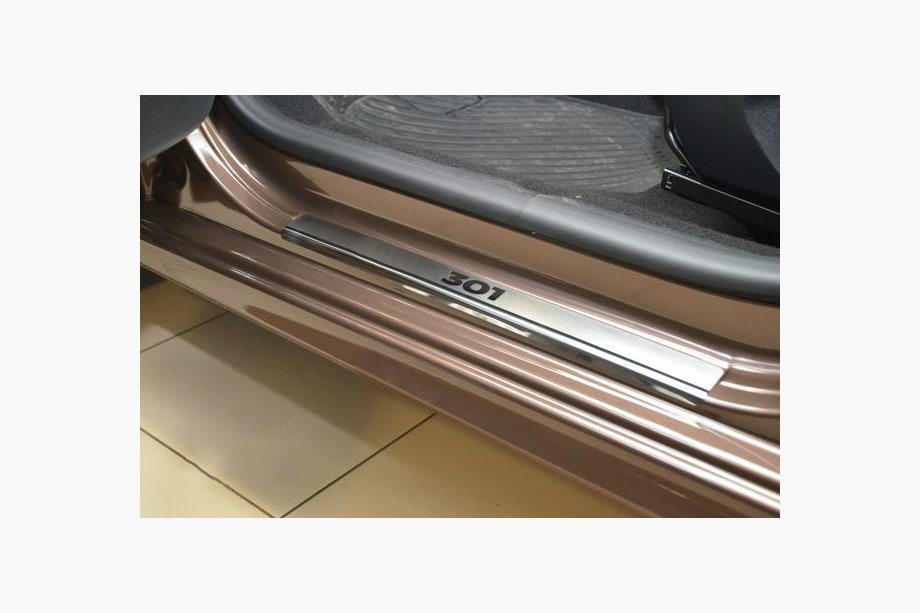Peugeot 301 2012– Nataniko RVS dorpellijsten (set van 4) Premium - 3M tape, 0,8 mm Image