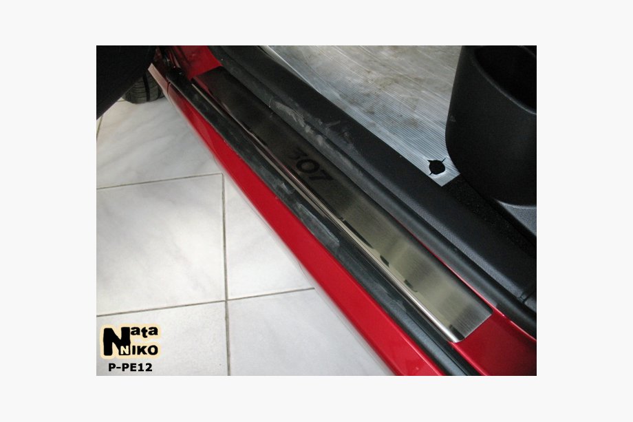 Peugeot 307 2001–2008 Nataniko RVS dorpellijsten (set van 4) Standaard - Lohmann-tape, 0,5 mm Image