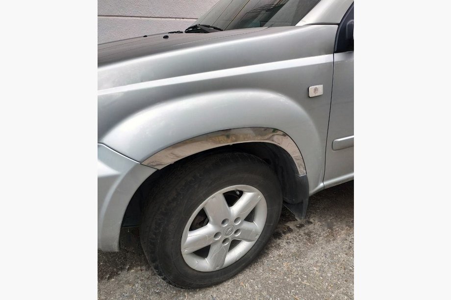 Nissan X-trail T30 2002–2007 RVS wielkastlijsten (set van 4 stuks) Foto 1