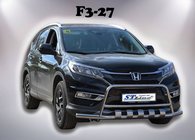 Honda CRV 2012–2016 Voorbescherming WT003-ST-V2 (RVS) foto 2
