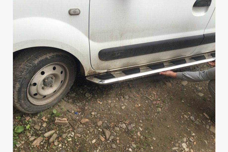 Renault Kangoo 1998–2008 Vison zijsteps (set 2 st., aluminium + RVS) Image
