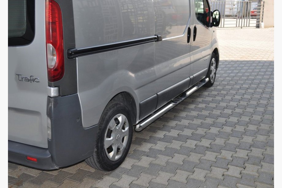 Nissan Primastar 2002–2014 RVS sidebars (2 stuks) 70 mm, korte wielbasis Foto 2