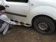 Renault Kangoo 2008–2020 Zijsteps Vison (2 st., aluminium/RVS) foto 1
