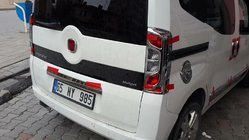 Fiat Fiorino/Qubo 2008–2024 Chromen remlichtcovers met bocht (set van 2, kunststof) foto 4