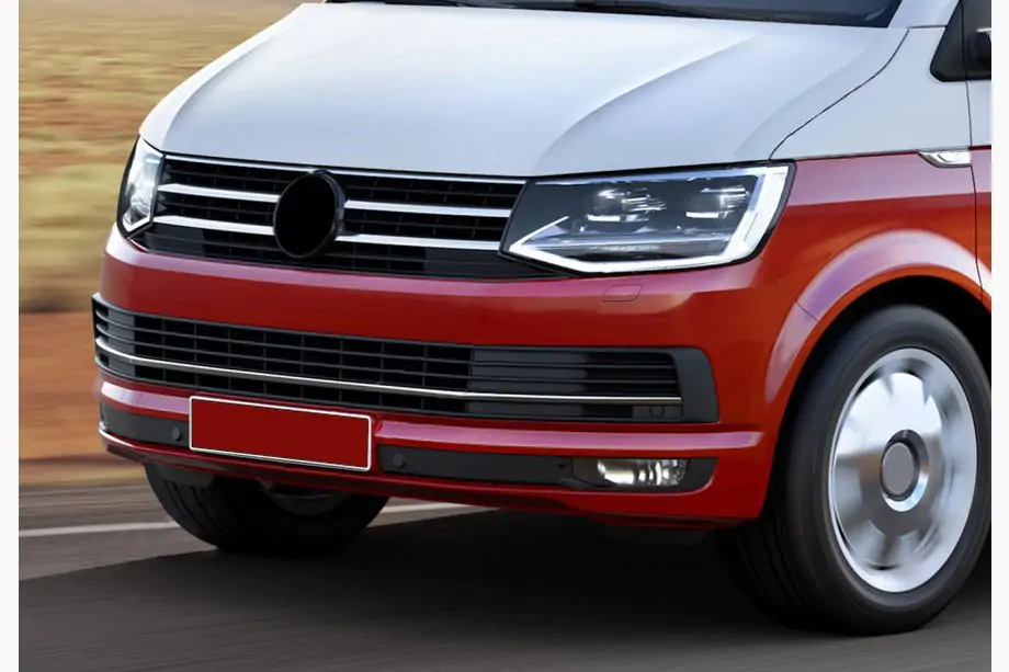 Volkswagen T6 2015–2024 RVS sierlijsten voor bumperrooster 2015-2019 (3-delig) Image