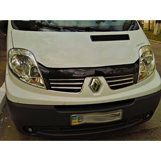 Radiateurgrille sierlijsten 2007-2015 (6-delig, RVS) Renault Trafic 2001–2015 foto 2
