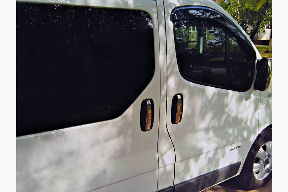 Renault Trafic 2001–2015 Deurgreep covers (set 4 stuks, RVS) Carmos - Turks staal Foto 2