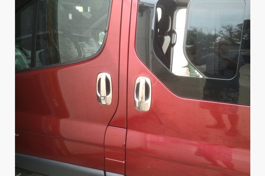 Renault Trafic 2001–2015 RVS deurgreep omlijsting (4 stuks) Foto 2