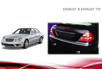 Mercedes E-class W211 2002–2009 Uitlaattips V2 (2 stuks) foto 4