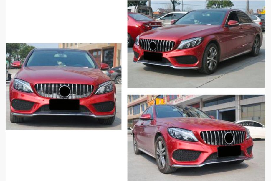 Mercedes C-klasse W205 2014–2021 Panamericana GT voorgrille (voor Avantgarde/AMG-Line/C43 AMG) Foto 9