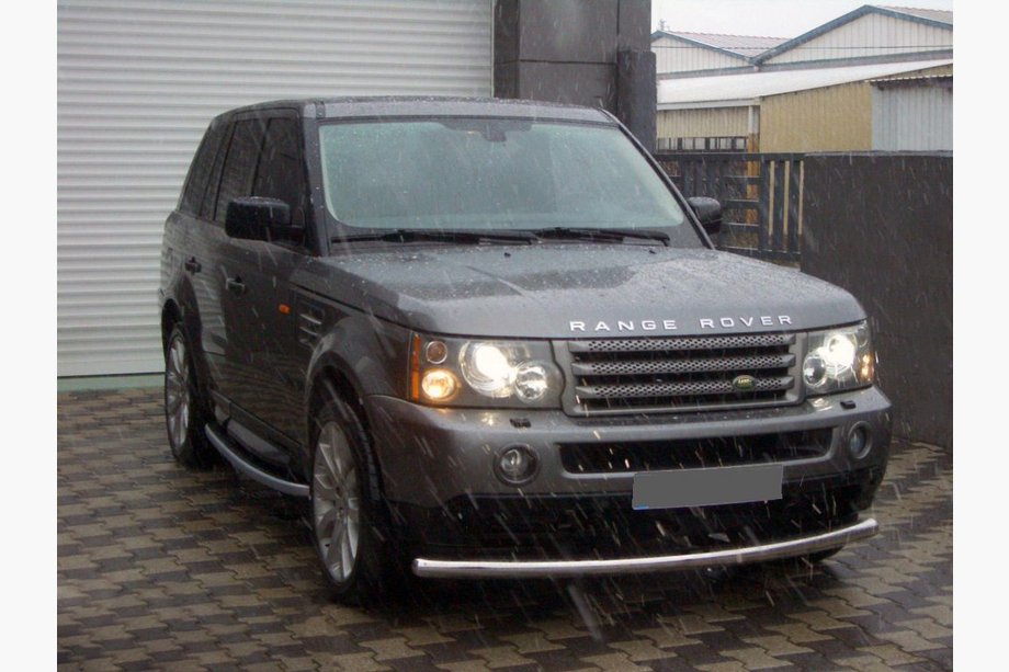 Range Rover Sport 2005–2013 Voorste enkelvoudige bullbar (RVS) Image