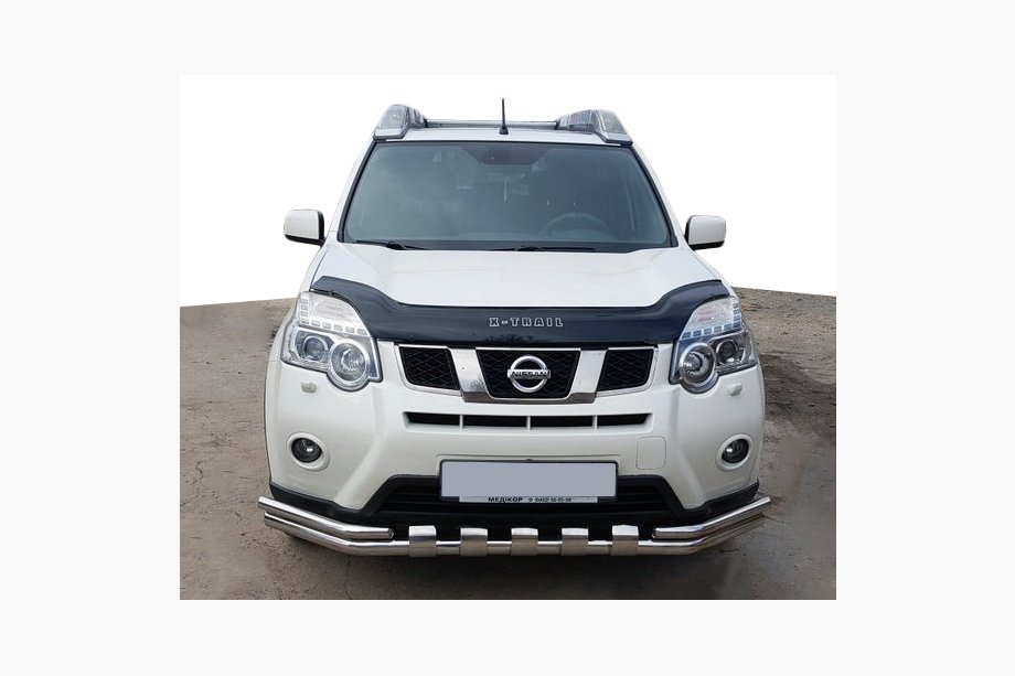 Nissan X-trail T31 2007–2014 RVS voorbumperbescherming ST015 Foto 1