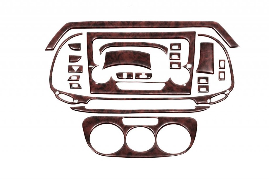 Fiat Doblo II 2010–2022 Dashboard sierlijsten (2015+) Aluminium Image