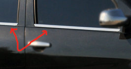 Renault Sandero 2007–2013 Buitenste raamlijstomlijsting RVS (set 4 stuks) OmsaLine - Italiaans roestvrij staal foto 4