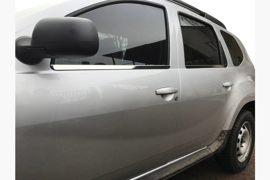 Dacia Duster 2008–2018 Raamomlijsting (4 stuks, RVS) OmsaLine - Italiaans roestvrij staal Image