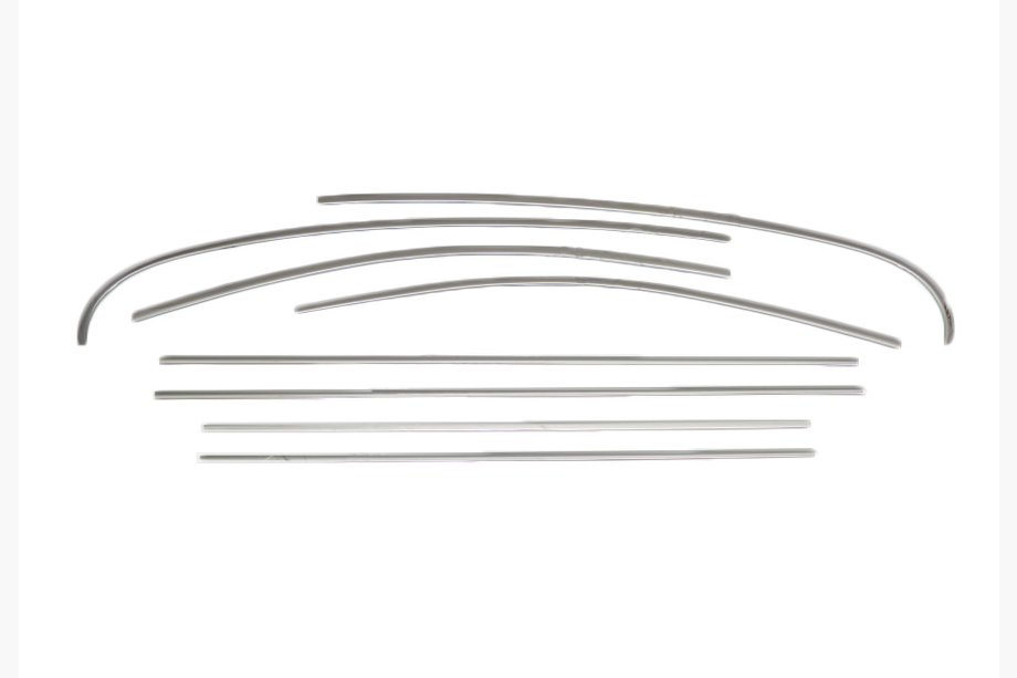 Renault Fluence 2009–2016 Raamomlijsting sierstripset OmsaLine (8 stuks, RVS) Foto 1