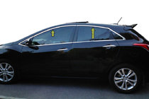 Hyundai I-30 2012–2017 Bovenste raamomlijsting (HB, RVS) foto 1