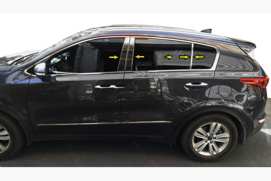 Kia Sportage 2015–2021 RVS deurstijl sierlijsten Image