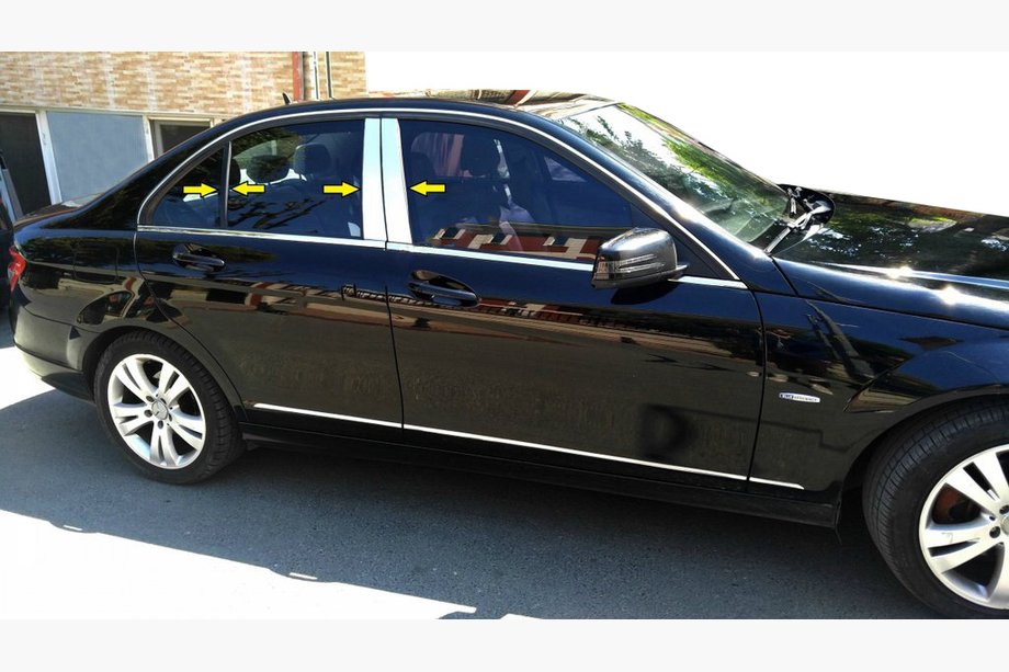 Mercedes C-klasse W204 2007–2015 RVS stijlbekleding Image