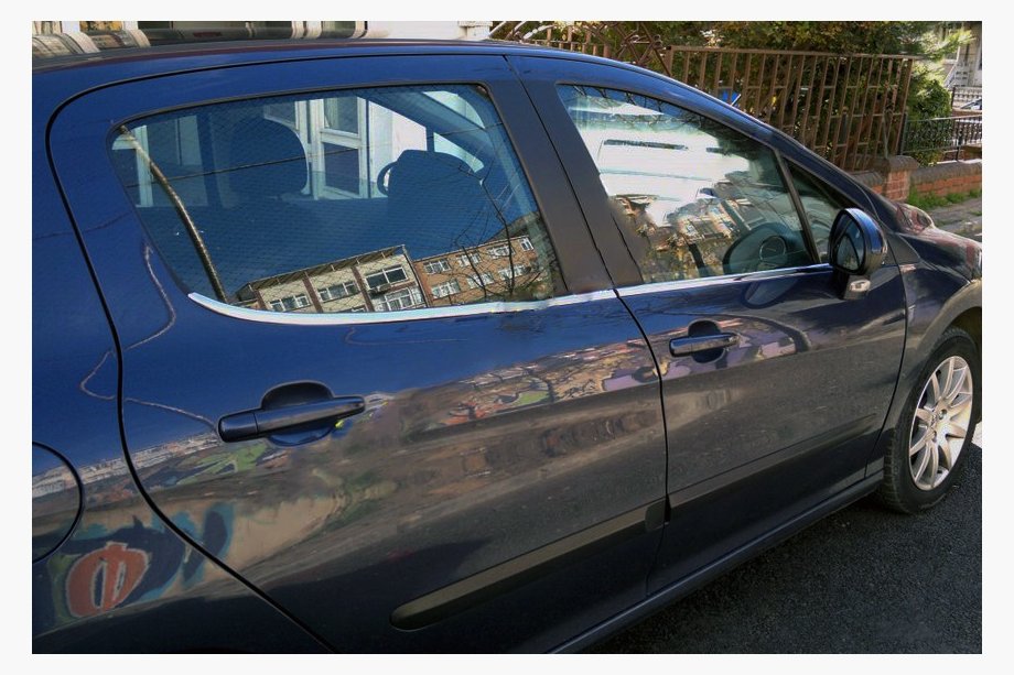 Peugeot 308 2007–2013 Raamomlijsting (4 stuks, RVS) Image