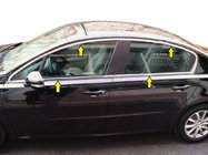 Peugeot 508 2010–2018 Complete raamomlijsting (Sedan, RVS) foto 1