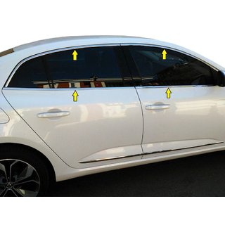 Complete raamomlijsting (Sedan, 12 stuks, RVS) Renault Megane IV 2016–2025 foto 2
