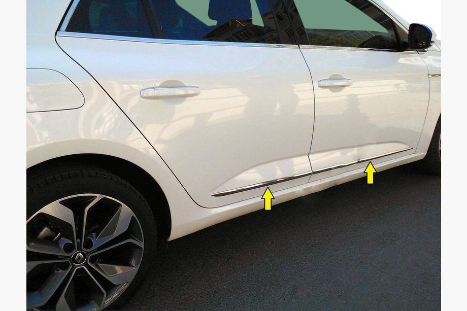 Renault Megane IV 2016–2025 Deurstrip (Sedan, RVS) Image