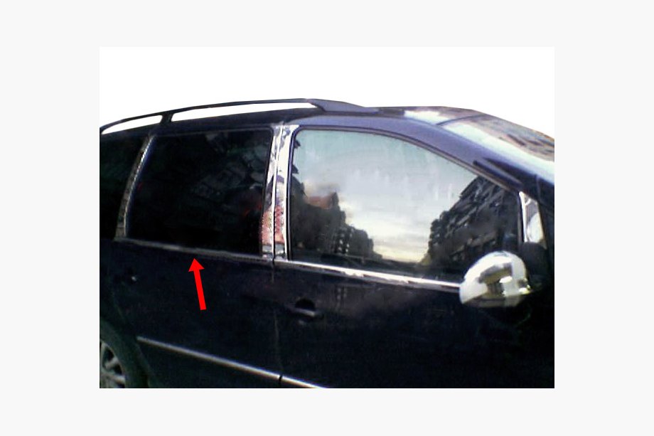 Ford Galaxy 1995–2006 Raamomlijsting (4-delig, RVS) OmsaLine - Italiaans roestvrij staal Foto 4