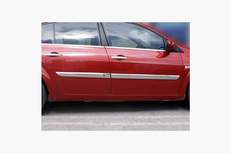 Renault Megane II 2004–2009 Deurstrip (model 2006↗, 4 stuks, RVS) Image
