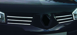 Renault Megane II 2004–2009 Grille sierlijsten (model 2004-2006, 6 stuks, RVS) Carmos - Turks staal foto 4