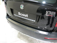 Skoda Octavia II A5 2006–2010 Achterbumperbeschermplaat Натаніко (RVS) foto 1