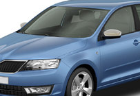 Skoda Rapid 2012–2019 Spiegelkappen zonder uitsparing voor richtingaanwijzer (2 st., RVS) foto 1