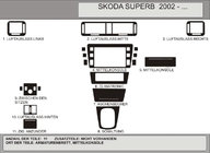 Skoda Superb 2001–2009 Auto-interieurdecor Hartman (variant nr. 2) foto 1