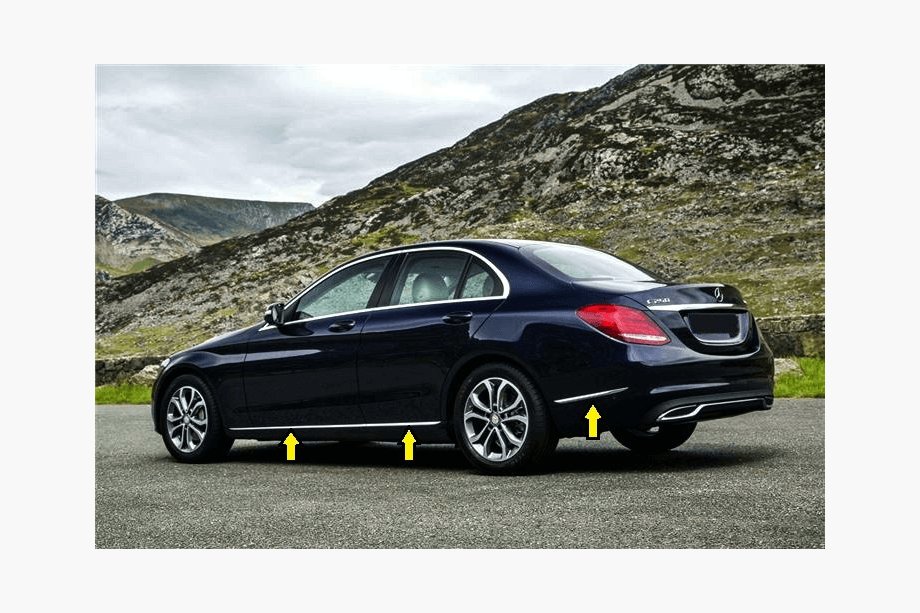 Mercedes C-klasse W205 2014–2021 RVS sierlijst covers V1 Image