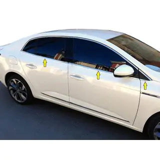 Onderste raamlijsten (Sedan, 6 stuks, RVS) foto 1