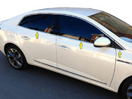 Renault Megane IV 2016–2025 Onderste raamlijsten (Sedan, 6 stuks, RVS) foto 1