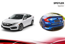 Honda Civic Sedan X 2016–2021 Spoiler Niken V3 (spuitklaar) foto 3