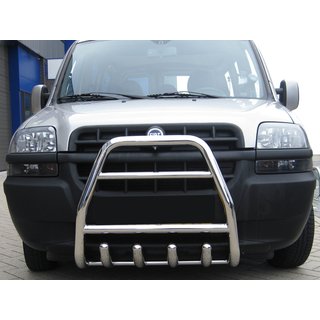Voorste bullbar QT007 (RVS) Fiat Doblo I 2001–2005