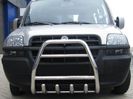Fiat Doblo I 2001–2005 Voorste bullbar QT007 (RVS) foto 1