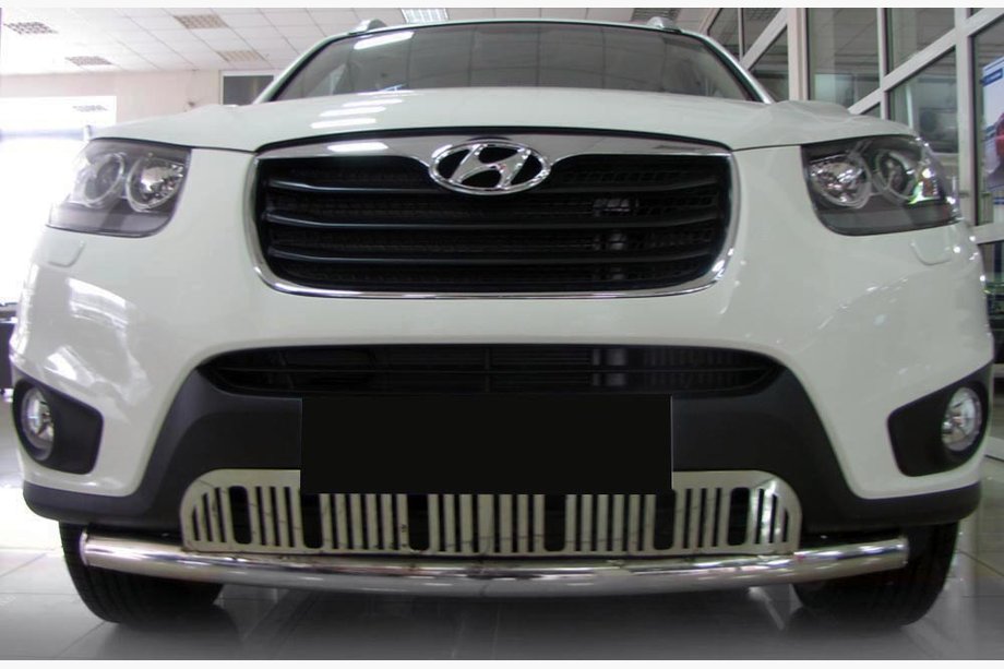Hyundai Santa Fe 2 2006–2012 Voorbeschermbeugel ST008-Special (RVS) Image