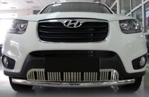 Hyundai Santa Fe 2 2006–2012 Voorbeschermbeugel ST008-Special (RVS) foto 1
