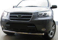 Hyundai Santa Fe 2 2006–2012 Frontbescherming ST008 (RVS) foto 1