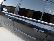 Renault Megane II 2004–2009 Buiten raamomlijsting set (4-delig, RVS) HB, OmsaLine - Italiaans roestvrij staal foto 1