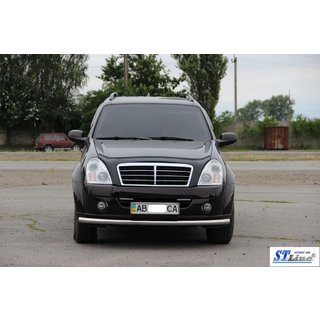 Voorbumperbescherming ST008 (RVS) SsangYong Rexton I 2001–2017 foto 3