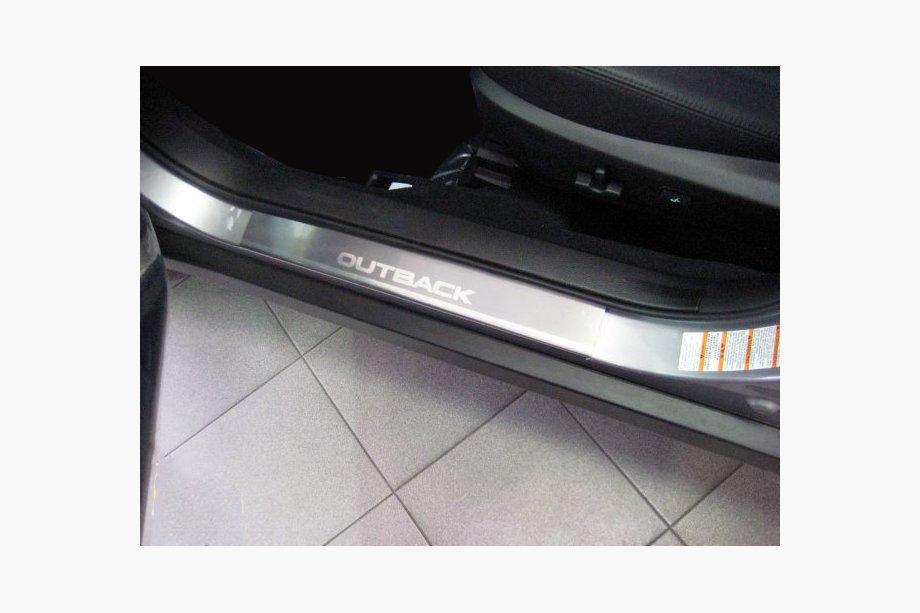 Subaru Outback 2009–2014 Natanika premium dorpellijsten (2 stuks, RVS) Image